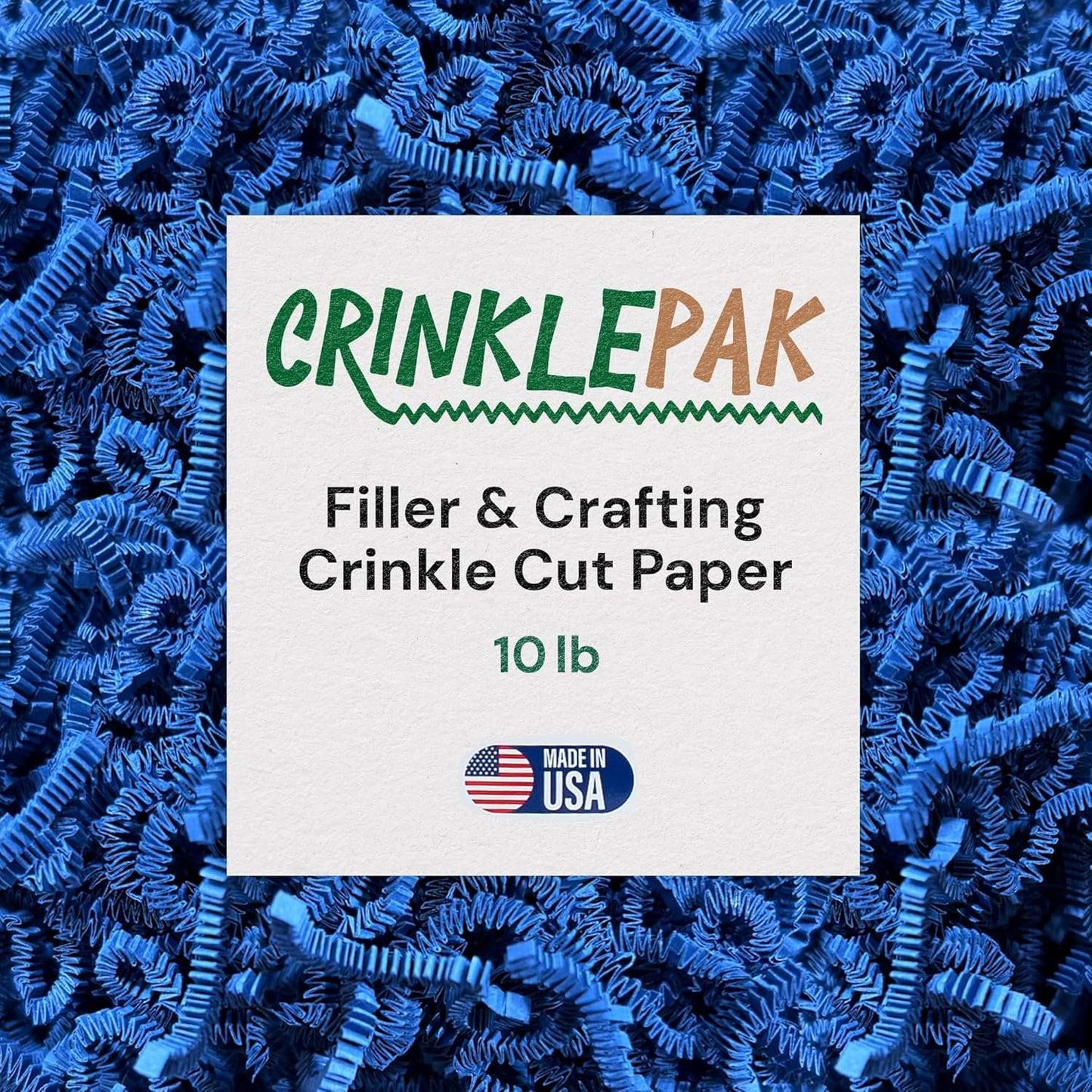 10 LB blue crinkle paper filler and crafting cut paper made in USA