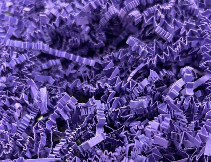 10lb purple shredded paper crinkle filler for packaging and gifting