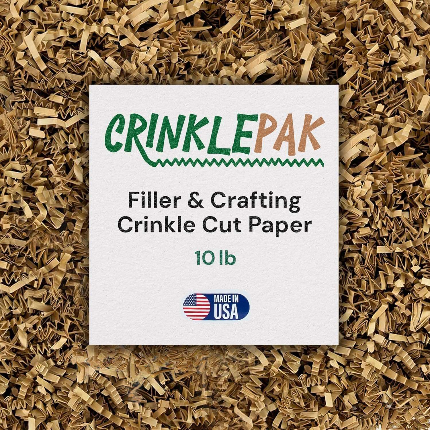 10 lb natural kraft crinkle paper filler for eco-friendly packaging and crafting