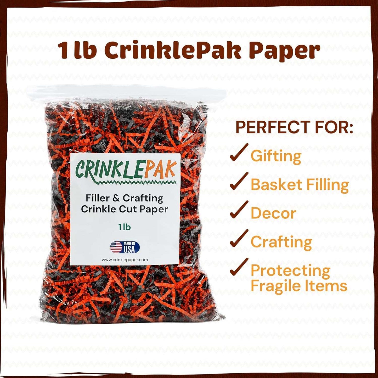 40LB HALLOWEEN CRINKLE PAPER