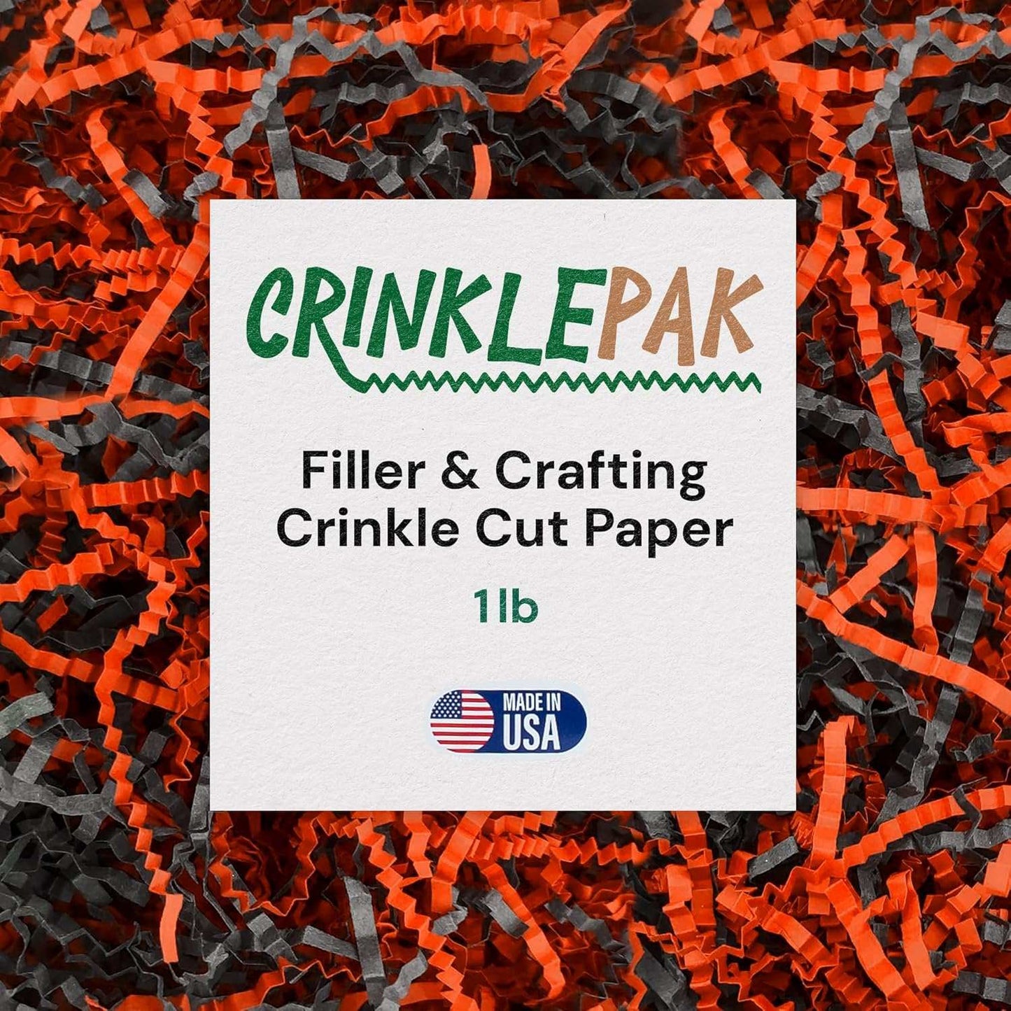 40LB vibrant Halloween Crinkle Paper shredded filler for festive packaging and gift baskets