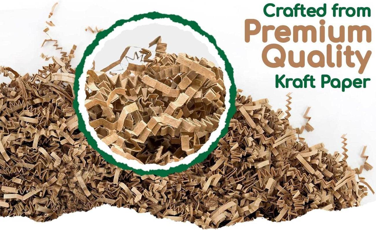 Bulk 40 lb bright orange crinkle paper shredded packing material for gift baskets and packaging cushioning