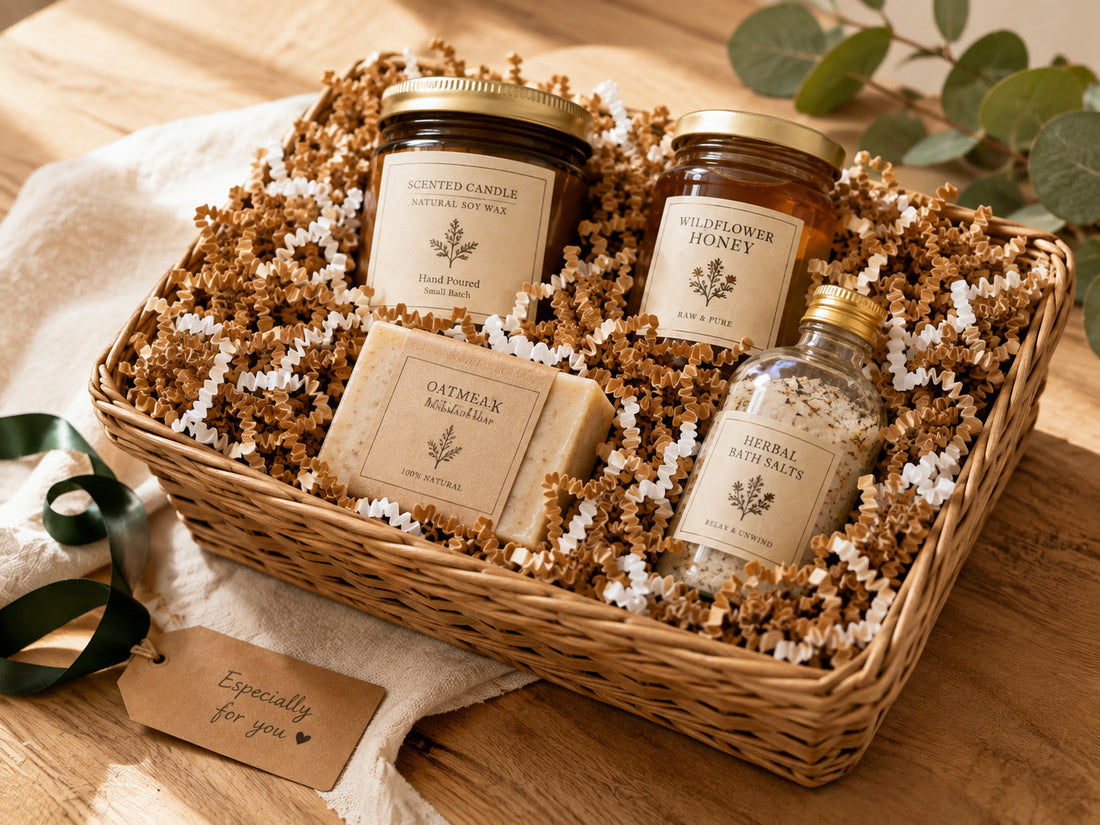crinkle paper gift basket 
