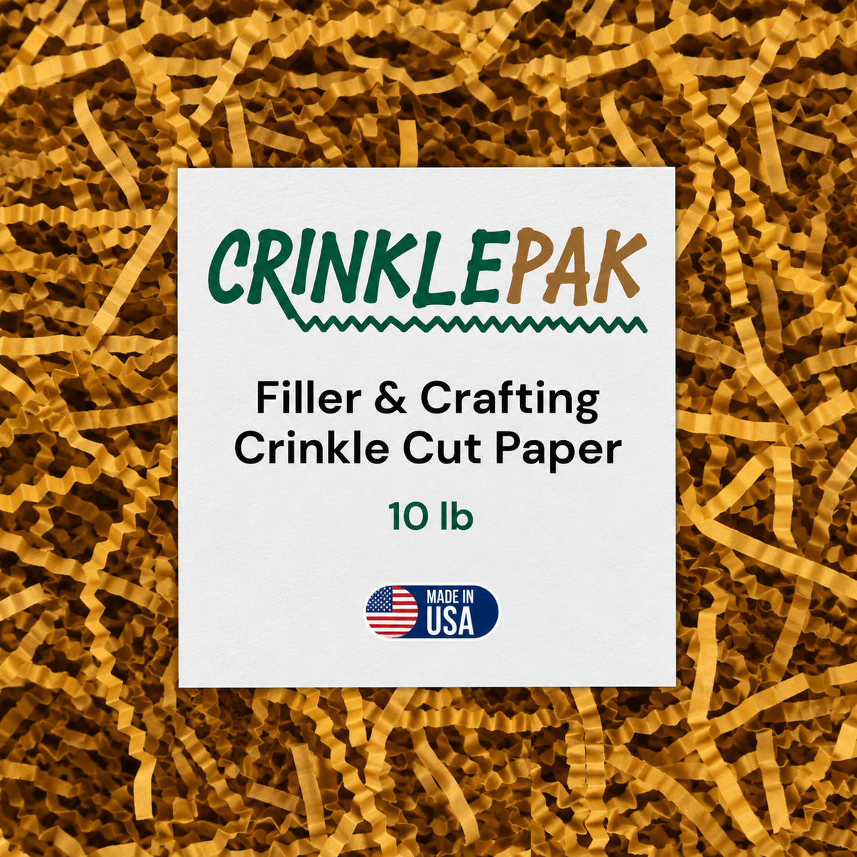 10lb Cognac Crinkle Paper with warm brown and amber tones, made of recyclable paper for filler and crafting