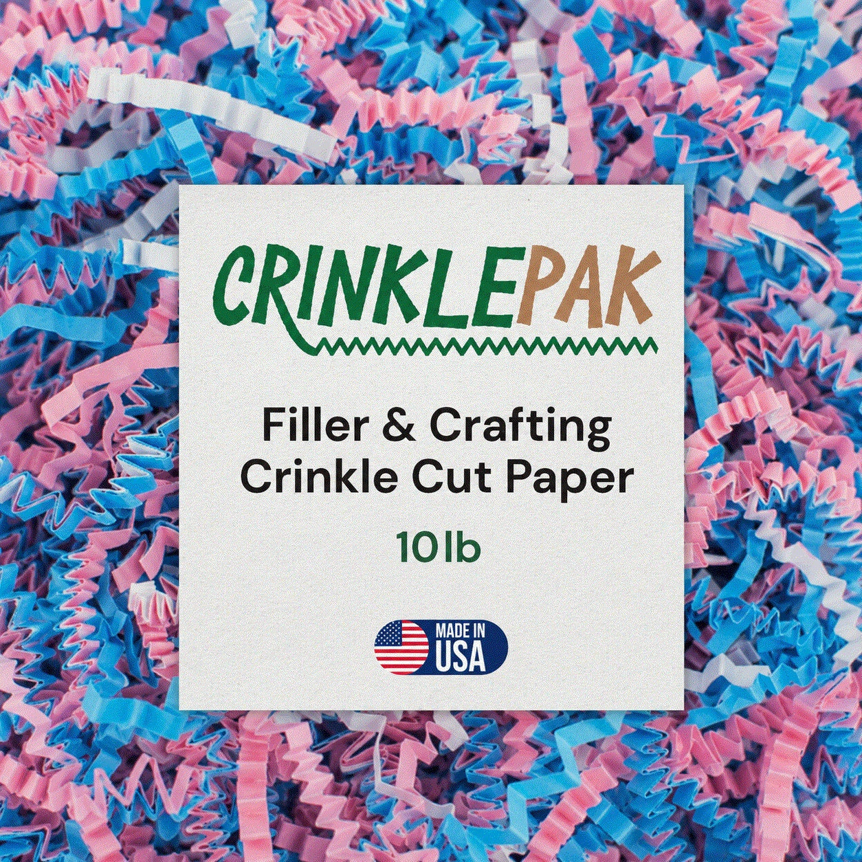 Crinkle Paper 10Lb Baby Blend decorative packaging filler for gift baskets and shipping protection