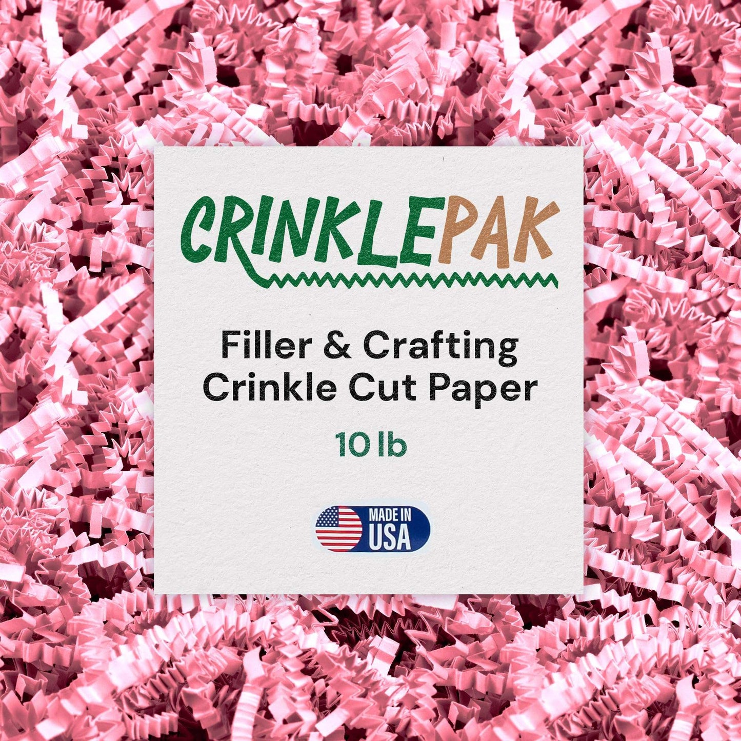 10lb bulk vibrant pink crinkle paper filler for gift packaging and displays