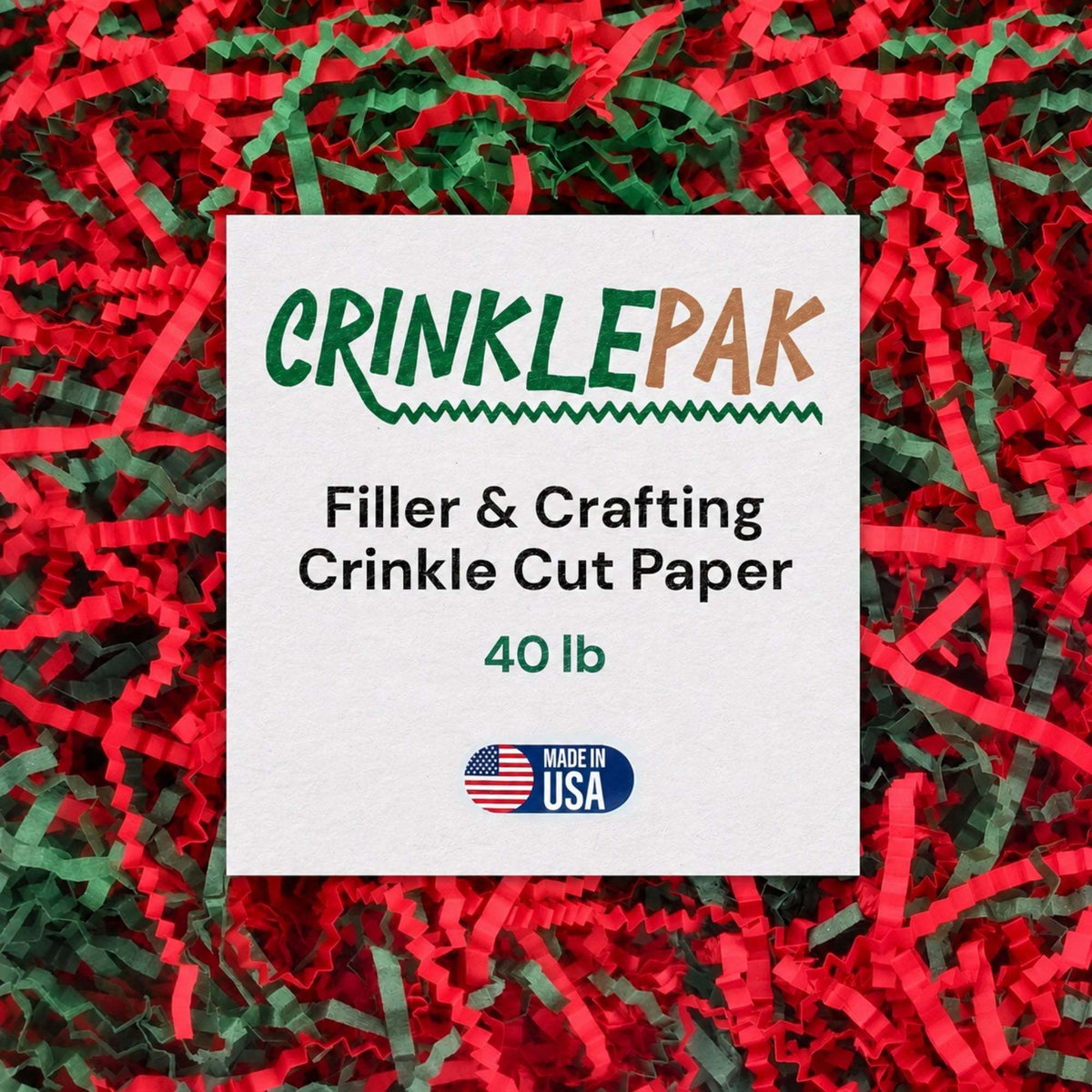 Crinkle paper 40lb Christmas Shredded paper