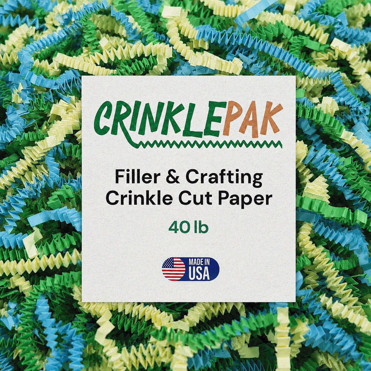 CrinklePak 40Lb Spring Mix colorful crinkle paper filler for gift packaging and cushioning