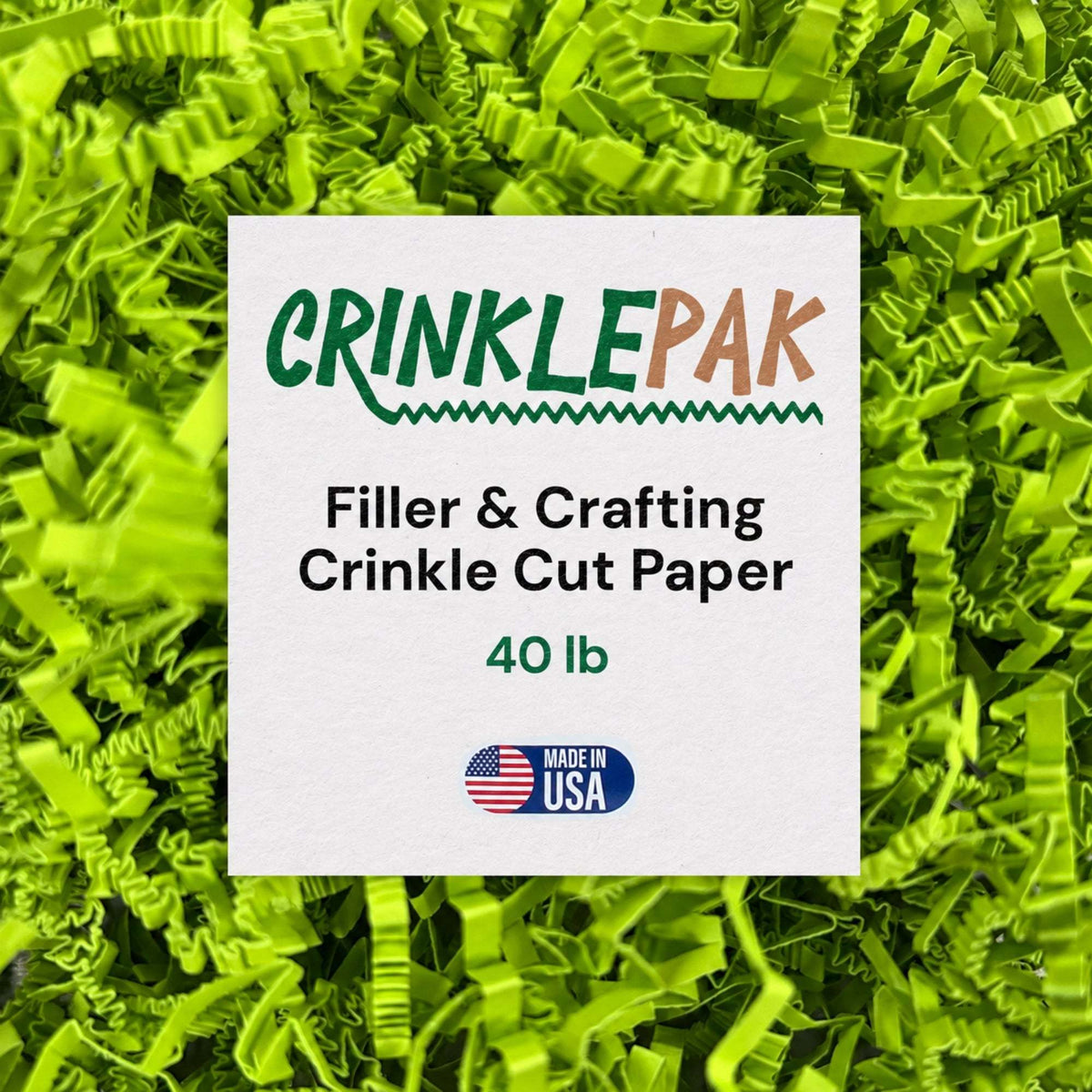40 LB LIME GREEN CRINKLE PAPER
