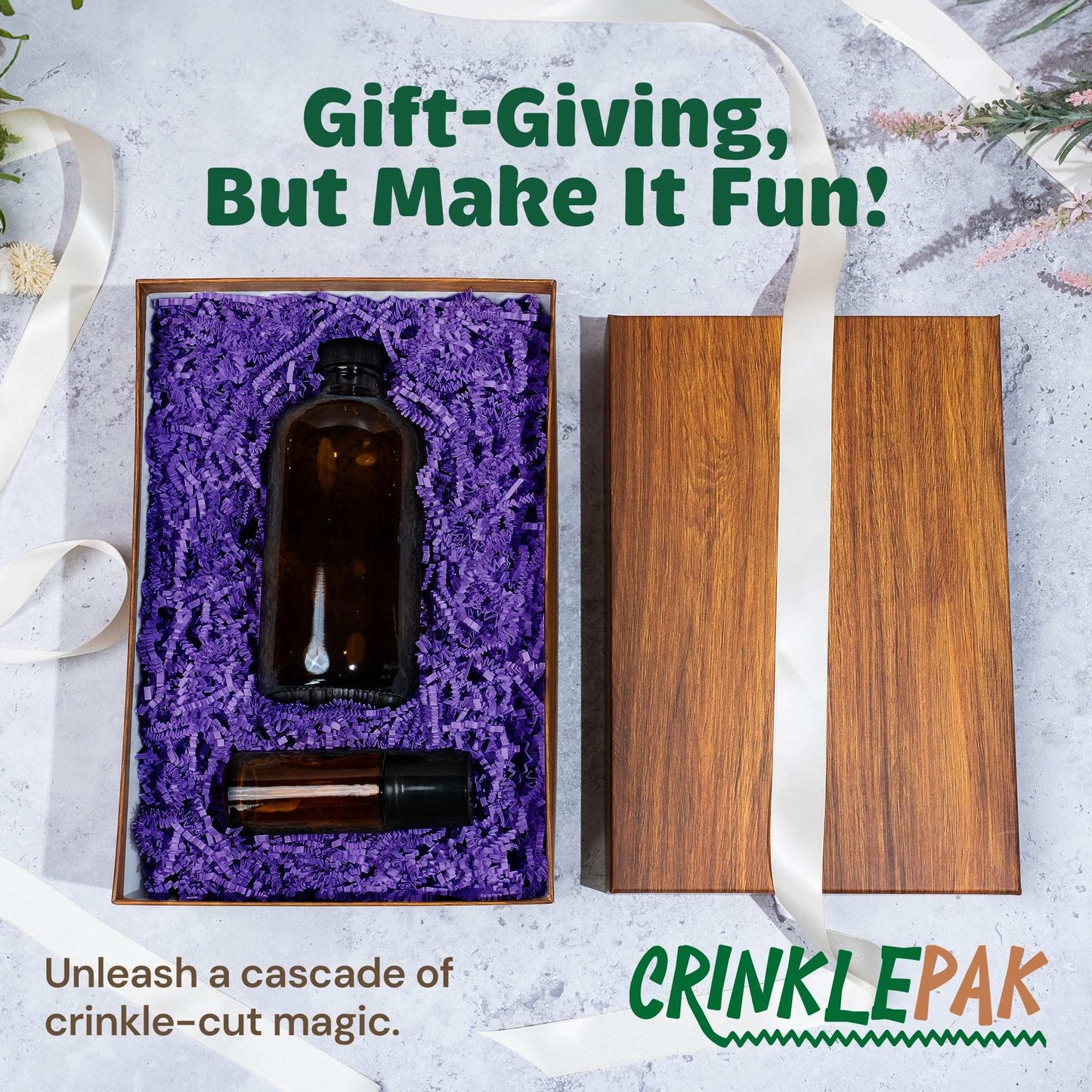 40lb purple crinkle paper for premium packaging and cushioning