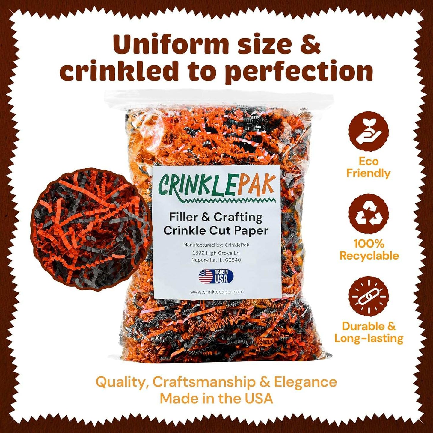 40LB HALLOWEEN CRINKLE PAPER