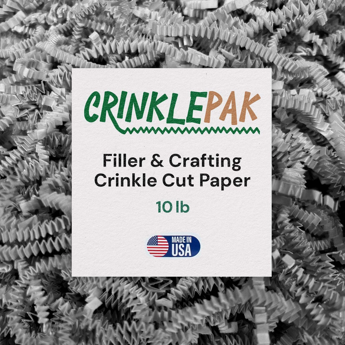Crinkle Paper 10LB Gray crinkle paper filler for protective and decorative packaging