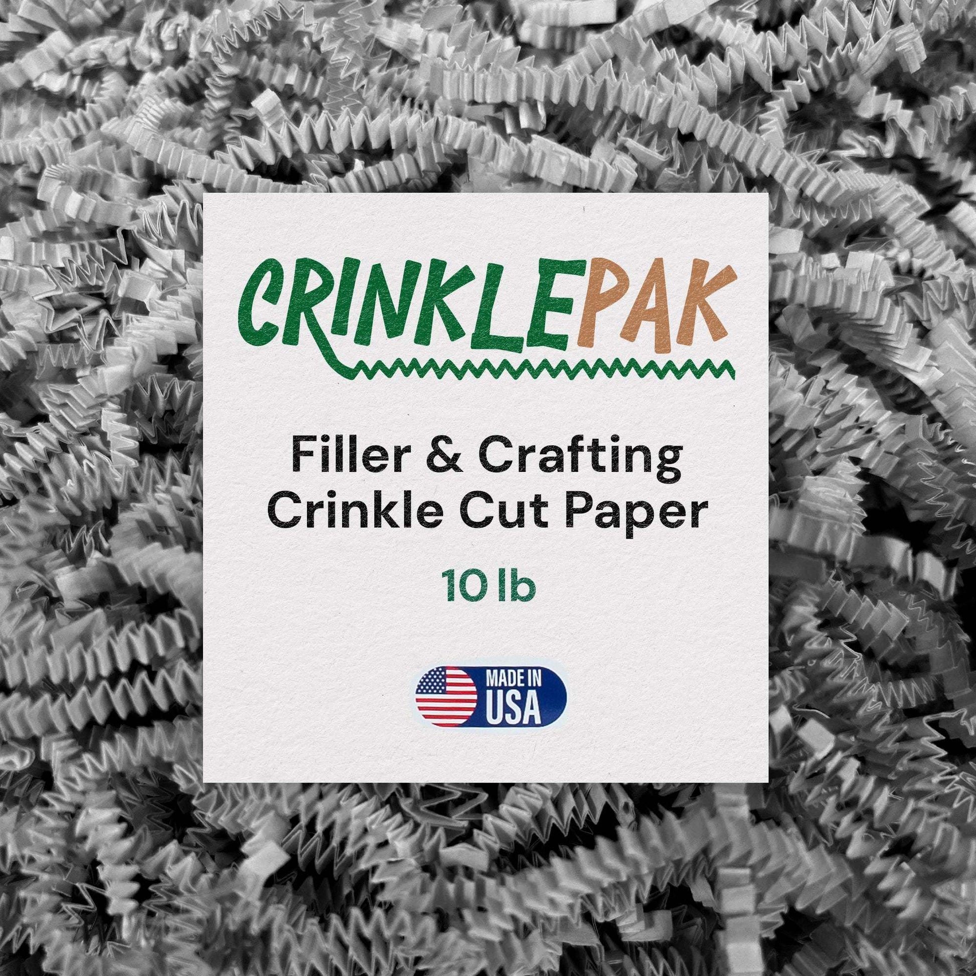Crinkle Paper 10LB Gray crinkle paper filler for protective and decorative packaging