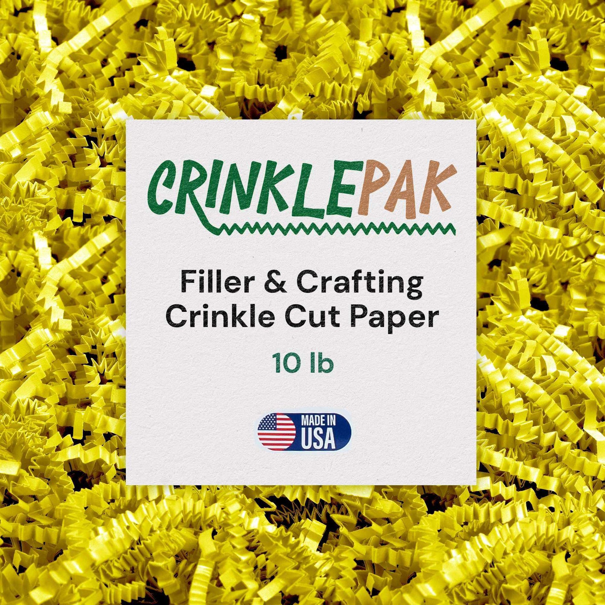 10 LB yellow crinkle paper shred for gift packaging and cushioning